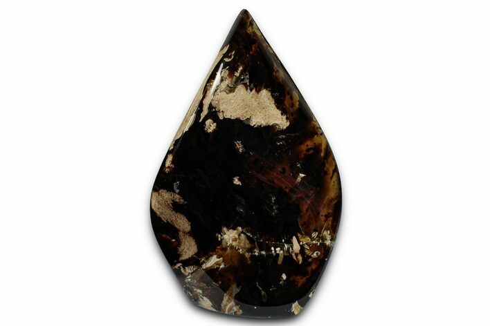 Polished Indonesian Blue Amber Flame #355811